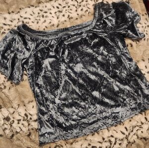 Knox Rose Green Crushed Velvet Top